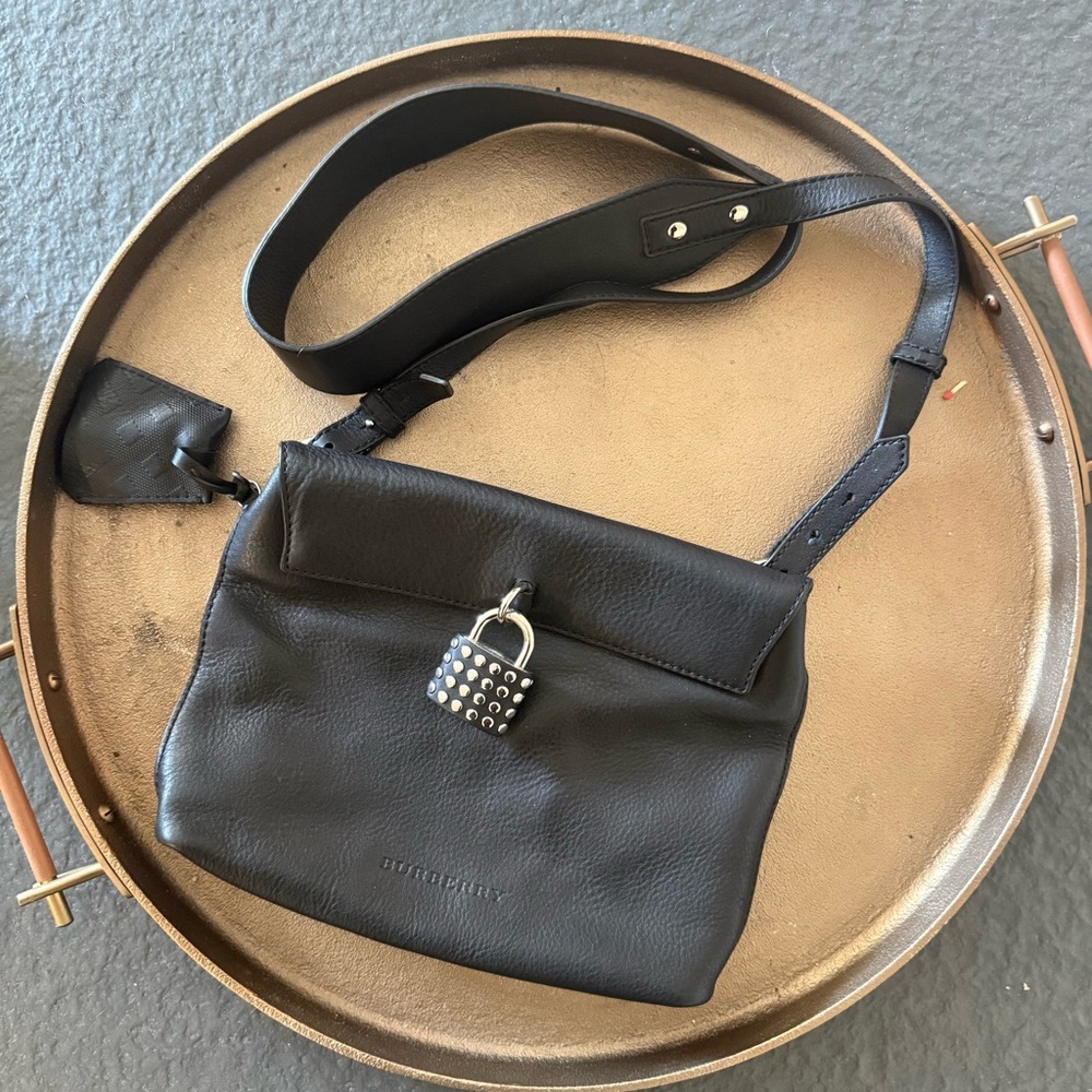 Burberry Black Leather Crossbody Bag